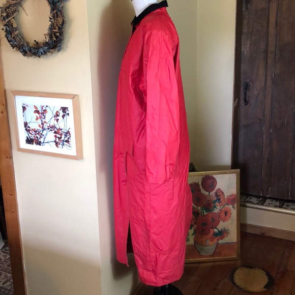 Vintage TALBOTS size Large Waterproof RAINCOAT Flannel Lined Classic Preppy - Picture 6 of 16
